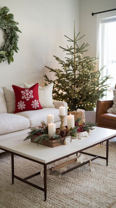 28 Christmas Coffee Table Decor Ideas Christmas Decor On Coffee Table, Winter Coffee Table Decor Trays, Decorating A Coffee Table For Christmas, Tray Christmas Decor Table Centerpieces, Coffee Table Xmas Decor Ideas, Living Room Christmas Decoration Ideas, Rustic Christmas Coffee Table Decor, Christmas Round Coffee Table Decor, Christmas Farmhouse Table Decor