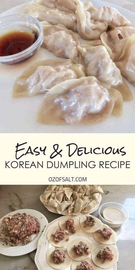 Korean Inspired Recipes, Asian Beef Dumplings, How To Make Korean Dumplings, Mandoo Recipe Korean Food, Recipes For Dinner Korean, Korean Authentic Recipes, Traditional Asian Food Recipes, High End Food Recipes, Healthy Korean Dinner Recipes