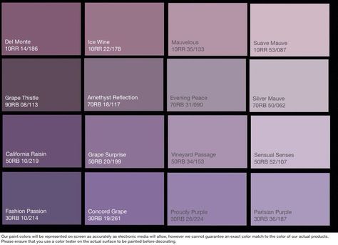 Lavender Wall Paint, Lavender Paint Colors, Bedroom Mauve, Dark Purple Paint, Purple Girls Room, Purple Paint Colors, Lavender Paint, Colors Pictures, Lavender Wall