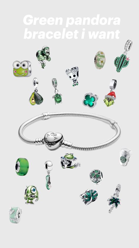 I probably can’t buy this Green Pandora Bracelet, Pandora Bracelet Charms Ideas, Bracelet Charms, Pandora Bracelet Charms, Pandora Bracelet, Charm Bracelets, Pandora Charms, I Want, Charms