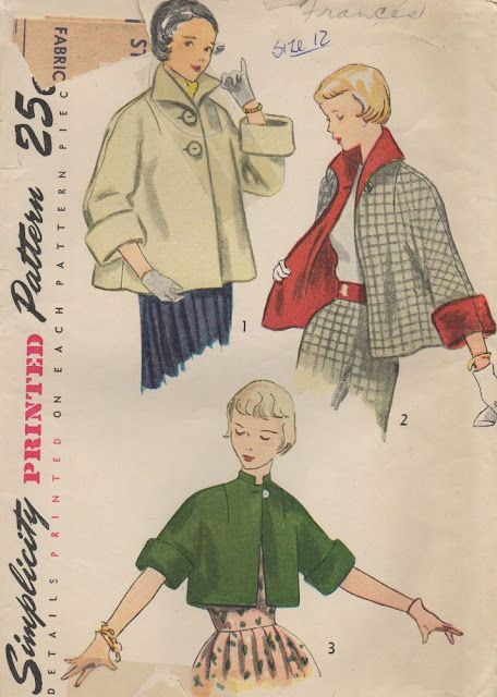 Handmade Jane: Topper Talk Vintage Sewing Pattern Illustrations, Pattern Illustrations, 1950s Sewing Patterns, Vintage Vogue Sewing Patterns, Patron Vintage, 1950 Fashion, Sew In Weave, Jacket Pattern Sewing, 1950 Vintage