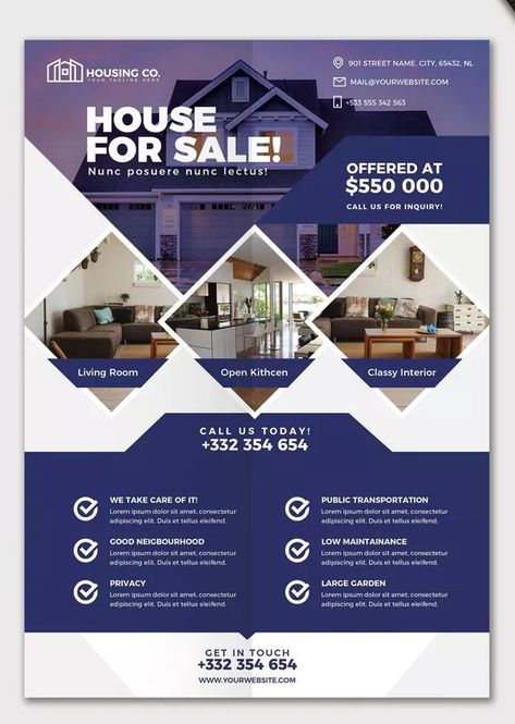 Social Media PinWire: Real Estate Flyer Template PSD - Pinterest 20 mins ago - Brochure Design Corporate Brochure Business Brochure Business Flyer Menu Social Media  Brochure DesignCorporate BrochureBusiness...  Source:www.pinterest.com Results By RobinsPost Via Google Desain Merek, Inmobiliaria Ideas, Brochure Design Layout, Real Estate Marketing Design, Desain Buklet, House Sale, Flyer Design Layout, Real Estate Flyer Template, Desain Editorial