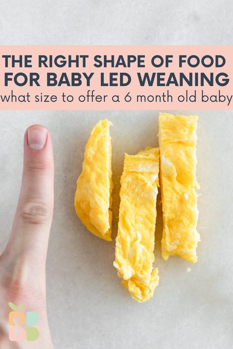 Blw Food Size Chart, Baby Led Feeding 6 Months, 6 Months Blw, Babyled Weaning 6 Months, How To Serve Eggs To 6 Month Old, How To Cut Food For Baby Led Weaning, Baby Lead Weaning 6months, Led Weaning First Foods 6 Months, 6 Month Baby Led Weaning