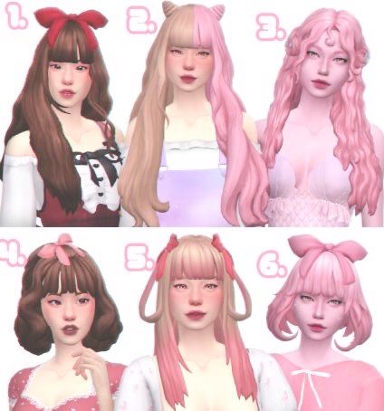 Sims 4 Bow Hair, Pink Hair Sims 4 Cc, Sims 4 Hair Bow, Sims 4 Pink Hair, Sims 4 Cc Pigtails, Sims 4 Braids, Yumi Bow, High Pigtails, Gyaru Hair