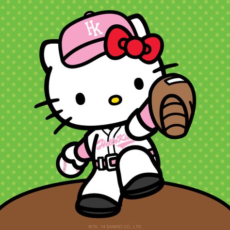 Hello Kitty Playing Baseball Senior Posters, Hello Kitty Imagenes, Hello Kitty Jewelry, Charmmy Kitty, Angels Baseball, Hello Kitty Images, Miss Kitty, Angel Cat, Hello Kitty Backgrounds