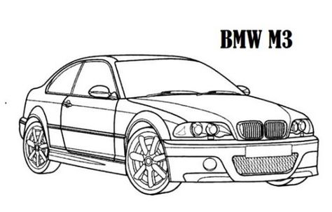 High Performance BMW Car M3 Models Coloring Sheet Bmw Pictures, Race Car Coloring Pages, Bmw M3 Coupe, Bmw Sports Car, Cars Coloring, Sports Coloring Pages, M3 Car, Drawing Logo, Bmw Art