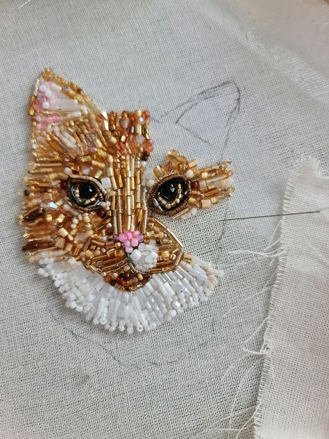 Excited to share the latest addition to my #etsy shop: custom cat portrait beaded brooch, personalized pet brooch pin https://etsy.me/3DLNxtC #orange #birthday #halloween #animals #beige #unisexadults #cotton #bohohippie #embroideredbrooch Beaded Cat Brooch, Beaded Portraits, Broche Diy, Brooches Diy, Beaded Cat, Bead Brooch, Dog Embroidery Designs, Orange Birthday, Beaded Shirt