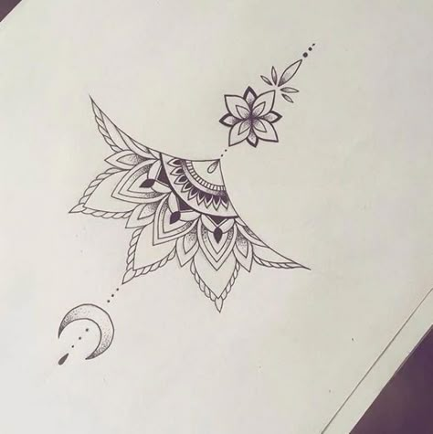 My hair and beauty #mentattoos #tattooideas Mandala Sternum Tattoo, Sternum Tattoo Design, Small Mandala, Underboob Tattoo Designs, Unalome Tattoo, Marquesan Tattoos, Cat Tattoos, Inspiration Tattoos, Chest Tattoos For Women