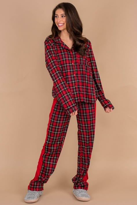 Christmas Outfits Dressy, Cute Christmas Pajamas, Christmas Outfit Inspiration, Matching Pajama, Xmas Outfits, Red Pajamas, Christmas Outfits Women, Cozy Tops, Night Dress For Women