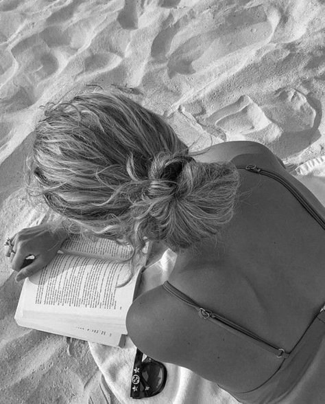 The Sand, Her Hair, A Book, A Woman, The Beach, Reading, Hair