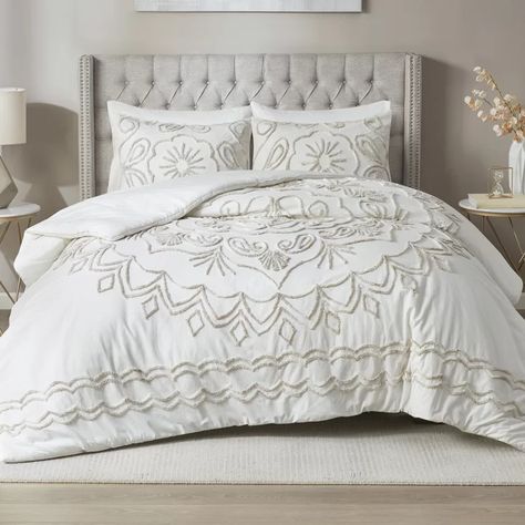 Dakota Fields Violette Tufted Comforter Set & Reviews | Wayfair California King Duvet Cover, King Duvet Cover Sets, Cotton Bedding Sets, King Comforter Sets, Queen Comforter Sets, The Madison, Madison Park, Coverlet Set, Queen Comforter