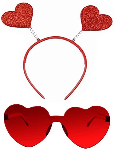 Sunglasses For Party, Birthday Sunglasses, Heart Shape Sunglasses, Valentines Accessories, Valentines Headband, Heart Shaped Glasses, Heart Headband, Shape Sunglasses, Whimsical Accessories