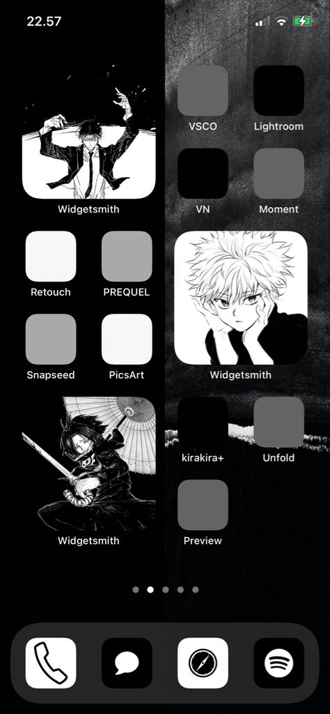 Hunter X Hunter Phone Theme, Hunter X Hunter Phone Case, Hxh Themed Phone, Hunter X Hunter App Icons, Hunter X Hunter Wallpapers Iphone, Hunter X Hunter Wallpapers Aesthetic, Anime Home Screen, Anime Layouts, Phone Edit