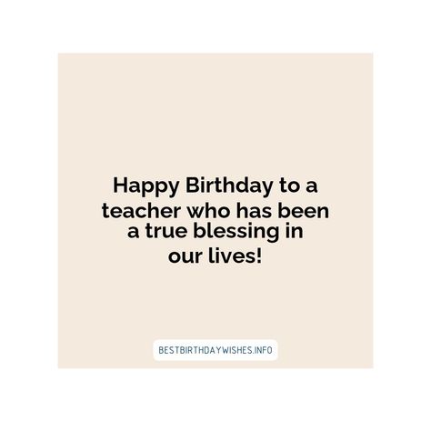 Teachers play an important role in the life of every student. It is important to show teachers how much we appreciate their hard work and dedication. ... | # #BirthdayWishes Check more at https://www.ehindijokes.com/inspirational-quotes-celebrate-teachers-birthday/ Birthday Wishes For Teacher Awesome, Wishes For Teachers Birthday, Happy Birthday Teacher From Students, Birthday Wishes For Male Friend, Caption For Teachers, Birthday Quotes For Teacher, Happy Birthday Teacher, Birthday Wishes For Teacher, Teachers Birthday