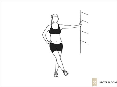 Lateral leg swings exercise guide with instructions, demonstration, calories burned and muscles worked. Learn proper form, discover all health benefits and choose a workout. https://www.spotebi.com/exercise-guide/lateral-leg-swings/ Leg Swings Exercises, Leg Sweep Kick, Dimple Exercise Gif, Unilateral Leg Exercises, Spotebi Workout, Side Lunges With Weights, Fitness Gif, Leg Swings, Weighted Side Lunges