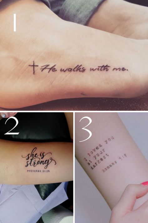 Inspirational Bible Verse Tattoos + Ideas - TattooGlee Scripture Wrist Tattoos, Cant Throw Stones While Washing Feet Tattoo, Biblical Memorial Tattoos, Memory Verse Tattoo, Dainty Faith Tattoos, Great Is Your Faithfulness Tattoo, Biblical Sister Tattoo, Small Script Tattoos For Women, Free Indeed Tattoo