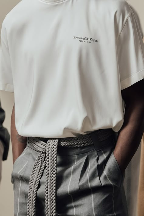 Fear of God x Ermenegildo Zegna Shot By Tommy Ton | HYPEBEAST Minimal Shirt Design, Jerry Lorenzo, Tommy Ton, Design Jersey, Stockholm Street Style, Shirt Design Inspiration, Milan Fashion Weeks, Ermenegildo Zegna, Tee Shirt Designs