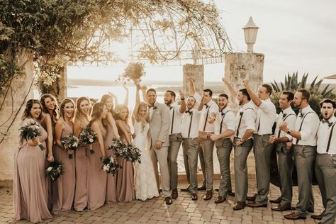 Vintage Bridal Party Attire, Neutral Wedding Colors Bridal Party, Gray And Taupe Wedding, Vintage Wedding Party Attire, Neutral Wedding Party Attire, Boho Bridal Party Attire, Boho Wedding Party Attire, Neutral Groomsmen Attire, Groomsmen And Bridesmaids Colors