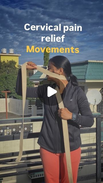 Eshwary Upadhyay on Instagram: "Cervical pain relief 🥰 you can use cotton Handkerchief instead of yoga belt 👍🏻🙌
.
.
.
.
." Cervical Pain Exercises, Cervical Pain, Body Pain, Posture Correction, Sleeping Positions, Pain Relief, Yoga, Instagram