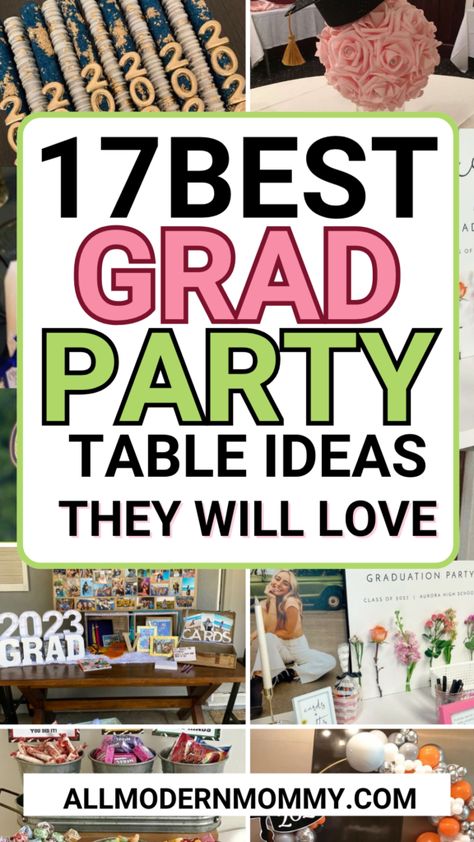 17 Grad Party Table Display Ideas: Let's Get Creative! Graduation Cake Table Display, Cupcake Table Display Graduation, Graduation Party Table Decorations Ideas, Graduate Display Table Ideas, Boy Graduation Table Decorations, Grad Tables Ideas, Graduation Table Display Ideas, Graduation Photo Table Ideas, Grad Table Display Ideas