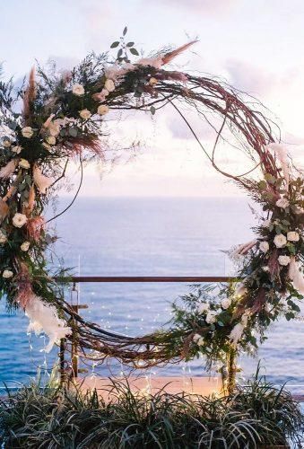 Wedding Floral Moon Gates ★ wedding floral moon gates creative wedding moon gates gusdephotography Mumu Wedding, Wedding Ceremony Ideas, Bali Wedding, Amazing Decor, Wedding Table Decorations, Aisle Decor, Wedding Chicks, Ceremony Backdrop, Wedding Aisle