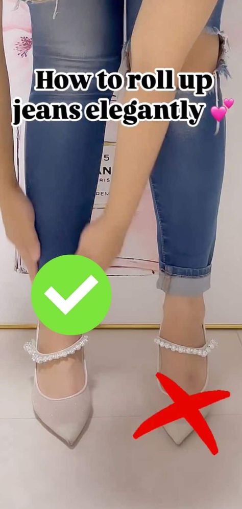 Roll Up Jeans, Clothes Video, Classy Outfit Ideas For Women, 20s Outfit, Woman Fashion Casual, Folding Jeans, Woman Outfit Ideas, Fashion Advice Woman, Casual Outfit Ideas For Women