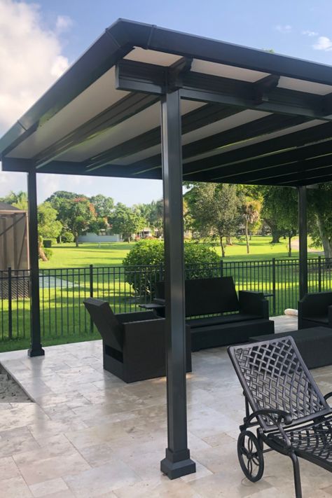 Renaissance Patio Classico free-standing patio roof is the perfect design to include in your backyard. Freestanding Covered Patio, Free Standing Patio, Freestanding Patio, Dining With Friends, Roofing Options, Restaurant Seating, Polycarbonate Panels, Patio Covers, Aluminum Roof