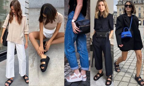 Outfit Ideas With Platform Sandals, Cushionaire Sandals Outfits, How To Wear Chunky Sandals, Flatform Sandals Outfit Summer, Black Flatform Sandal Outfit, Platform Tevas Outfit, Black Platform Sandals Outfit Summer, Teva Platform Sandals Outfit, Platform Teva Outfit