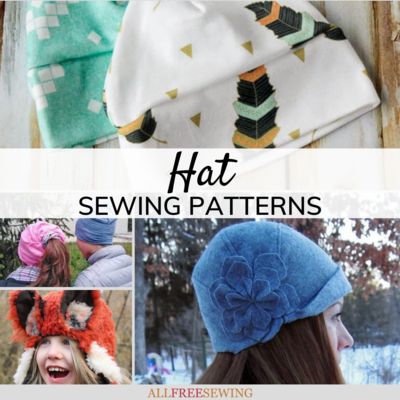 Sewing Hats Pattern, Accessory Sewing Patterns, Sew A Hat, Hat Sewing Patterns, Free Hat Patterns, Quick Sewing Projects, Hat Sewing, Sewing Hats, Warm Winter Hat