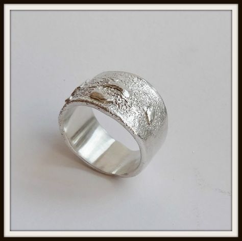 Des ronds dans l'eau OOAK reticulated silver by LucilleParenteau, $95.00 Jewelry For Man, Silver Jewelry For Men, Armor Ring, Cool Jewelry, Unique Handmade Jewelry, Jewelry For Men, Creative Jewelry, Our Services, Jewellery Making