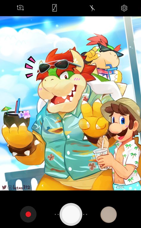 Bowser Drawing, Bowser Luigi, Luigi Bowser, Mario Funny, Bowser Jr, Nintendo Mario Bros, King Koopa, Mario Y Luigi, Mario Fan Art