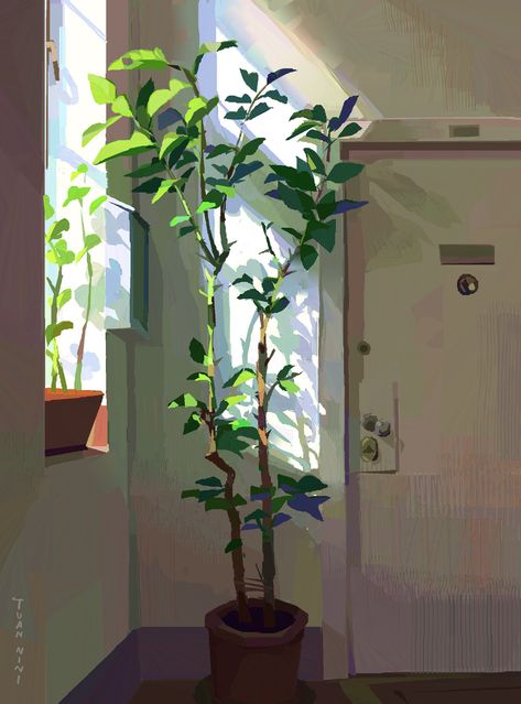 Tuan Nini on Behance Environment Painting, Graphic Arts Illustration, Wacom Cintiq, Pastel Palette, Plant Painting, Ghibli Art, Landscape Illustration, Illustration Digital, Environment Design