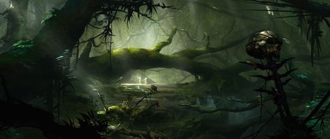 ArtStation - Hills, Night Watchart Maleficent Concept Art, Pirate Background, Forest Magic, Landscape Concept, Illustration Ideas, Fantasy Forest, Background Aesthetic, Fantasy Places, Matte Painting