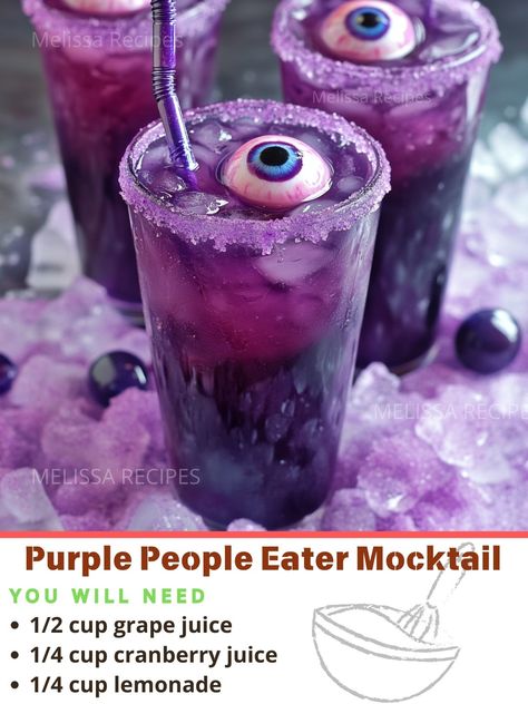 Facebook Purple Punch Recipes, Christmas Song Trivia, Purple People Eater, Alcoholic Treats, Purple Food Coloring, Kid Friendly Drinks, Purple Drinks, Halloween Punch, Purple People