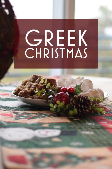 Traditional Greek Christmas Dinner, Greek Christmas Decorations, Greek Christmas Dinner, Healthy Holiday Recipes Christmas, Christmas Dinner For One, Merry Christmas In Greek, Mediterranean Christmas, Greek Christmas Recipes, Traditional Christmas Eve Dinner