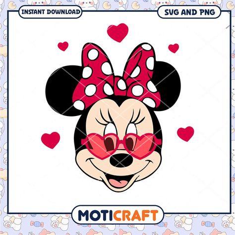 Minnie Mouse Svg, Minnie Mouse, Valentines Day, Instant Download, Valentines, Valentine's Day