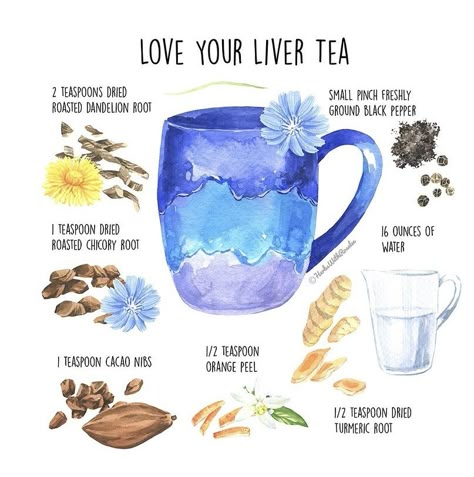 Liver Tea, Roasted Dandelion Root, Tea Blends Recipes, Books And Tea, Tea Remedies, Medicinal Tea, Healing Tea, Herbal Teas Recipes, Herbal Recipes