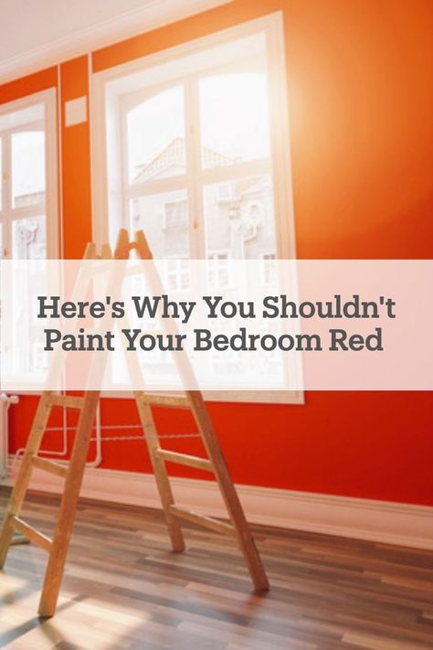 Painting your room a different color can completely transform a space on a low budget. But, here's why #painting your bedroom red can be a huge mistake! Red Paint Bedroom Ideas, Red Bedroom Paint Ideas, Red Bedroom Accent Wall, Red Bedroom Wall Ideas, Red Wall Painting Ideas Bedroom, Red Paint Bedroom, Red Painted Bedroom, Red Wall Painting Ideas, Red Wall Bedroom Ideas