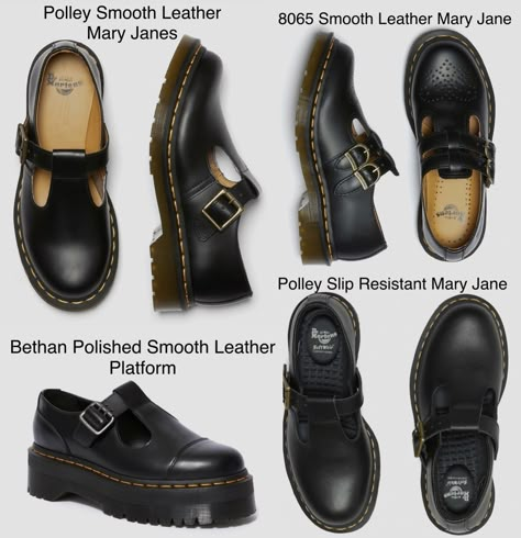 Doc Martens Mary Janes, Dr Martens Mary Janes, Dr Shoes, Aesthetic Shoes, Shoe Inspo, Cool Shoes, Swag Shoes, Mode Inspo, School Shoes