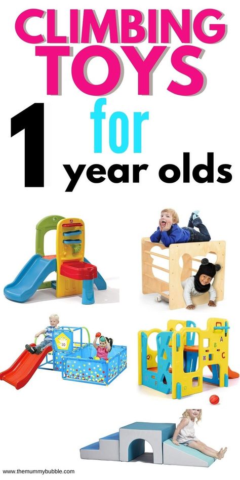 The best climbing toys for a one year old. Awesome toddler climbing toys for indoors and outdoors. Best Toys For One Year Old, Baby Activities 1 Year, Toddler Climbing Toys, Infant Classroom, Toddler Climbing, Baby Activities, Diy Toddler, Stem Toys, One Year Old