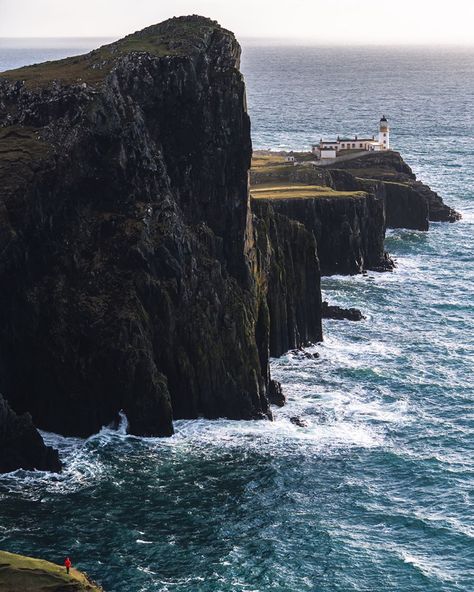 Neist Point Isle Of Skye, Neist Point, Isle Of Skye, Lighthouse, Brave, Places To Go, Scotland, Feelings, Water