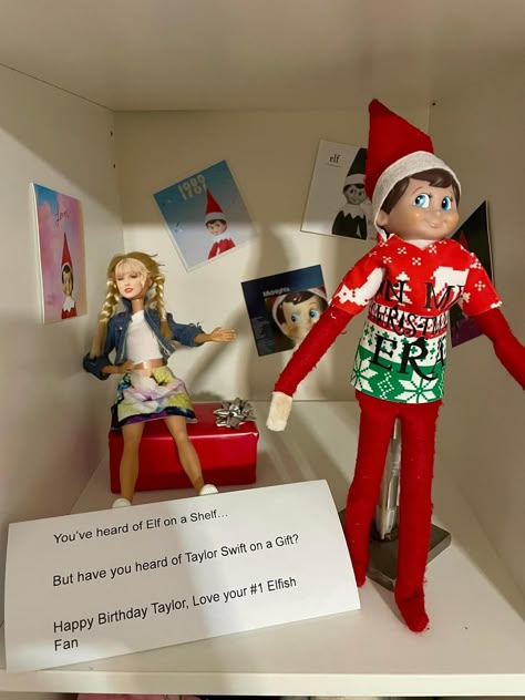 Cute Elf On The Shelf Note Ideas, Elf On The Shelf Ideas Extreme, Elf Ideas Taylor Swift, Eras Tour Elf On The Shelf, Duo Elf On The Shelf Ideas, Elf Taylor Swift, Elf On The Shelf Taylor Swift Ideas, Elf On The Shelf Ideas Taylor Swift, Elf On The Shelf Taylor Swift