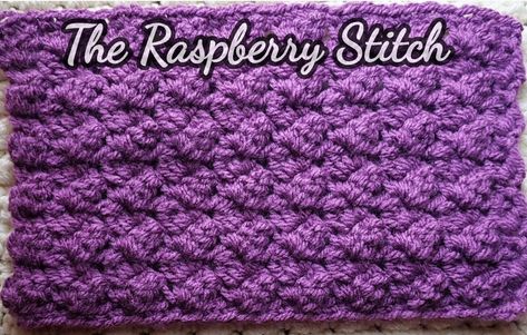 A one row repeat that works up really quickly Two Row Repeat Crochet, Stitch Crochet, Crochet Tutorial, Raspberry, Projects To Try, Foundation, The Creator, Knitting, Crochet