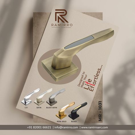 Transform your space with the elegance of Ramirro Innovation Pvt Ltd’s luxury door hardware. Designed and manufactured in Rajkot, our collection of door handles combines modern sophistication with impeccable craftsmanship. Perfect for those who seek both style and durability, our handles are the finishing touch your doors have been waiting for. Discover the blend of innovation and luxury in every piece. #LuxuryDoorHardware #HomeElegance #InteriorDesign #RamirroInnovation" Mortise Handle, Luxury Door, Door Knob, Door Knobs, Door Handle, Door Hardware, Innovation Design, Door Handles, Handles