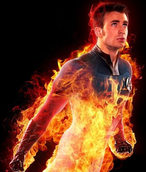 chris evans as the human torch | real name jonathan storm alias es johnny storm john storm gender Chris Evans Human Torch, The Human Torch, Chris Evans Smile, Fantastic Four Movie, Johnny Storm, Chris Evans Shirtless, The Fantastic Four, Doug Jones, Mister Fantastic