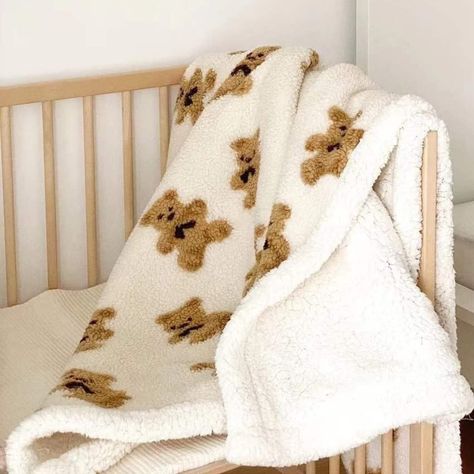 PRICES MAY VARY. Cozy & Warm Sherpa Fleece Blanket: Adopt double-layer fabric design,one side is soft flannel,and the other is high premium Sherpa fleece. Giving you silky smooth,warm and cozy, fluffy blanket is a versatile choice for all season use. It is wrinkle and fade resistant and doesn't shed! Great for indoor or outdoor use. Stylish Design: Our cute bear Sherpa blankets and throws feature trend colors and textures. Have the coziest place for a long autumn or winter nap with our decor bla Cozy Sherpa Blanket, Matching Blankets With Bestie, Cute Blankets For Teens, Cottage Core Throw Blanket, Cute Throw Blanket, Cute Baby Blankets, Cozy Wishlist, Bear Themed Room, Cozy Blanket Aesthetic