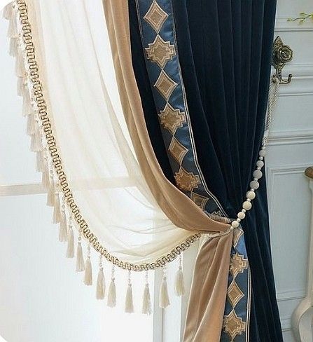 Victorian Curtains, Brown Curtains, Unique Curtains, Window Well, Curtain Tiebacks, Stylish Curtains, Blue Curtains, Beautiful Curtains, How To Make Curtains