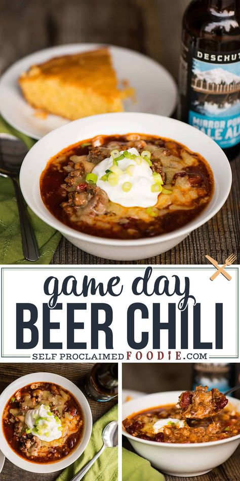 Beer Chili Recipe, Chili Crockpot, Beer Chili, Best Chili Recipe, Chili Recipe Crockpot, Canned Tomatoes, Homemade Soup Recipe, Crockpot Chili, Chilli Recipes