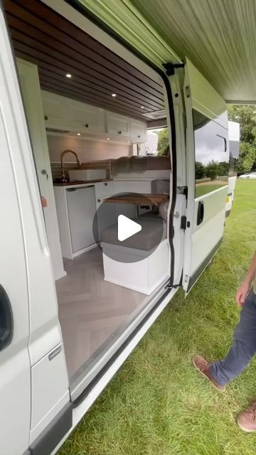 Moto Van Conversion, Vw Campervan Interior Ideas, Moto Van Ideas, T5 Camper Interior Ideas, 4 Berth Campervan Conversion, Moto Van Build, Campervan Renovation, Small Van Conversion, Campervan Interior Ideas