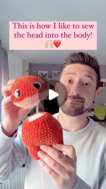 Amigurumi How To Make, How To Attach Amigurumi Pieces, Amigurumi Wobbly Head, How To Assemble Amigurumi, How To Join Amigurumi Pieces, Sew Amigurumi Together, How To Finish Off Amigurumi, Sewing Amigurumi Together, How To Sew Head To Body Amigurumi